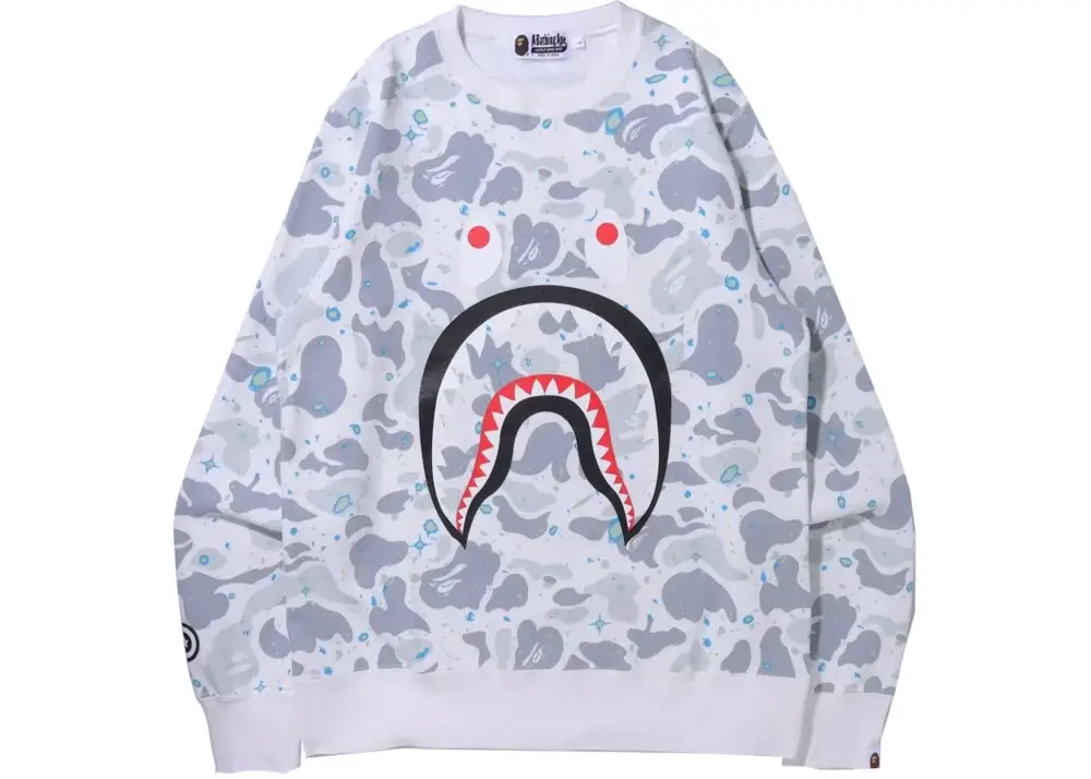 Space Camo Shark Crew Knit